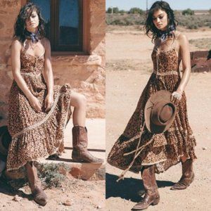 New Bohemian Saphari Leopard Maxi Summer Dress